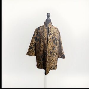 Chico’s Travelers Jacquard Embroidered Paisley Jacket NWT